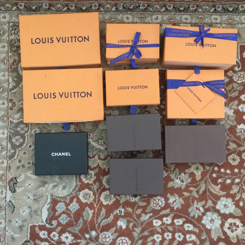 Various sized Louis Vuitton Boxes